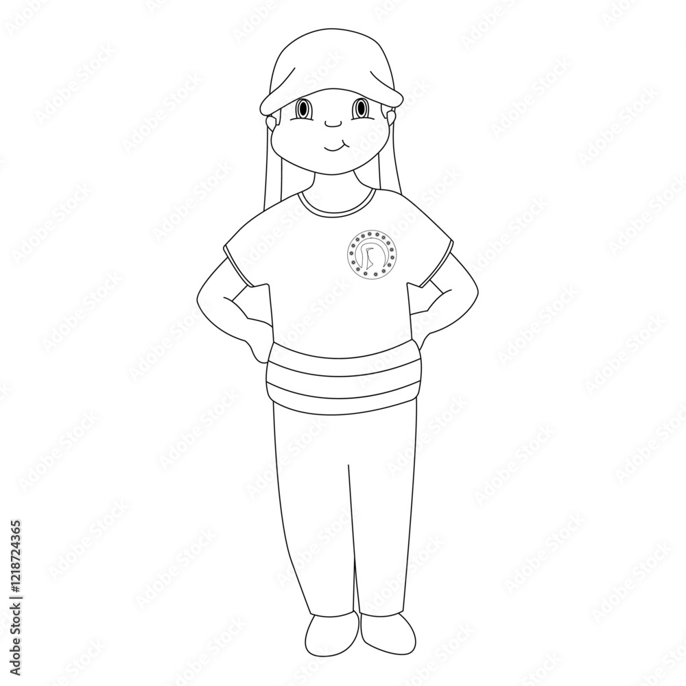El niño vestido de costalero de Semana Santa. Ilustración en blanco y negro. El niño vestido de costalero de Semana Santa. Ilustración en blanco y negro.