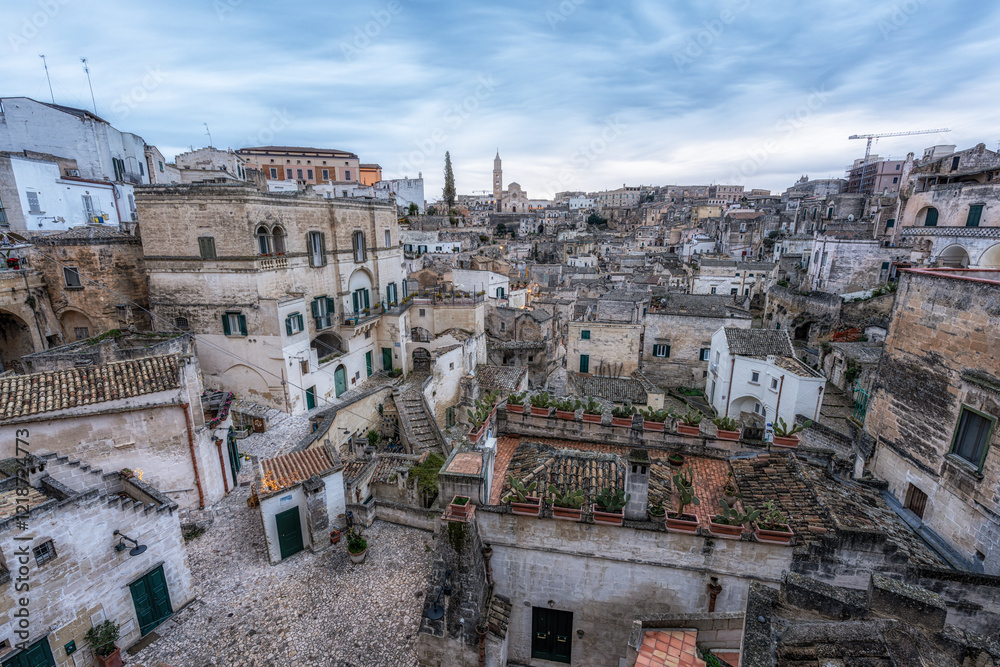 Obraz premium Sassi Sunrise Viewpoint Matera