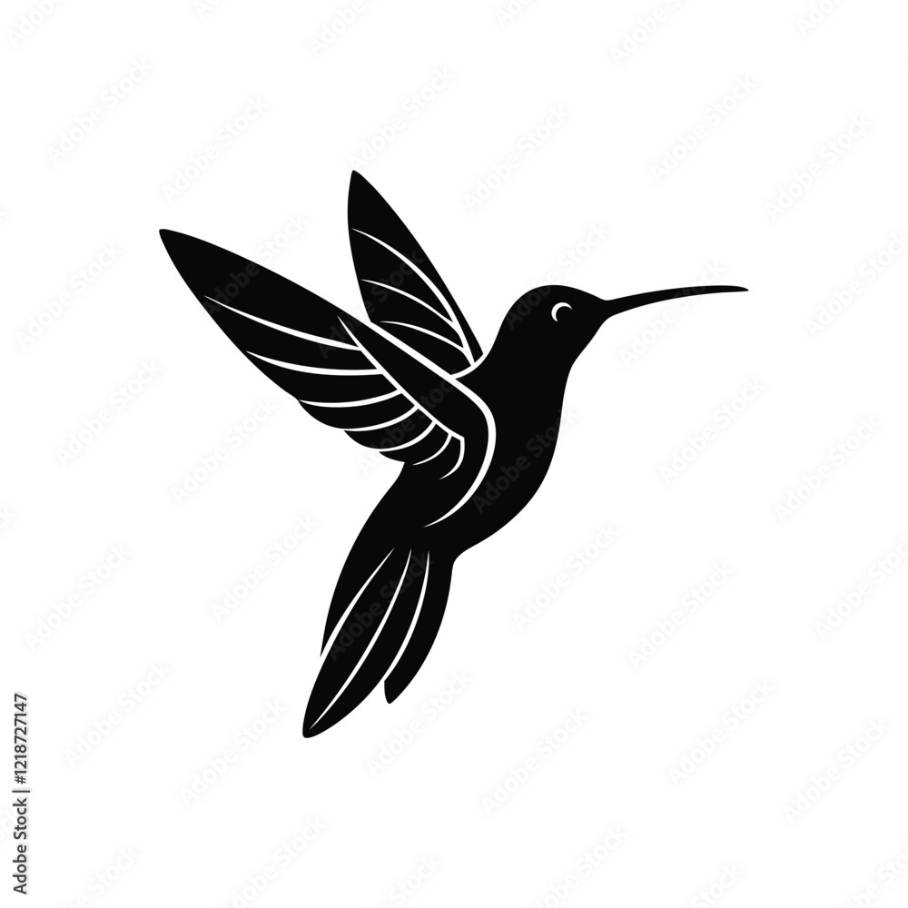 Fototapeta premium hummingbird in flight vector Illustration
