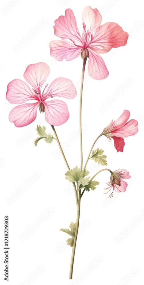 PNG Flower illustration botanical geranium. PNG Flower illustration botanical geranium.