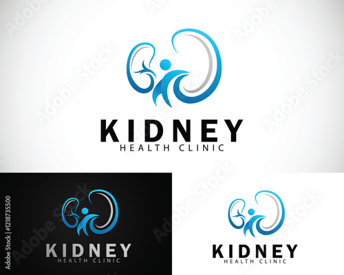 kidney logo creative health care design concept people consulting medical clinic