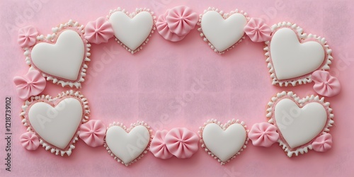 Valentine's Day cookies frame