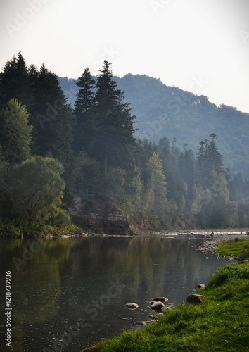 ake, water, mountain, nature, landscape, forest, mountains, sky, reflection, trees, tree, river, green, clouds, outdoors, scenic, pine, rock, park, summer, snow, alps, view, canada, travel photo