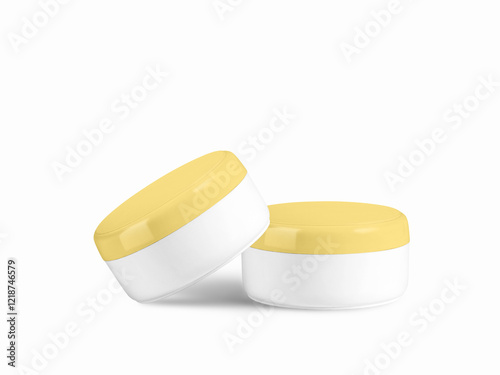 Presentation of cosmetic jars mockup