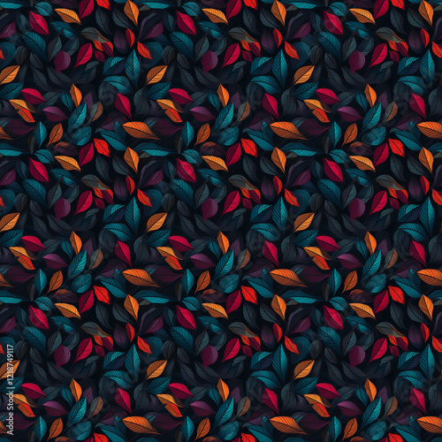 seamless pattern with leaves