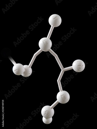 Trazodone antidepressant, hypnotic and anxiolytic drug molecule. Skeletal formula. photo