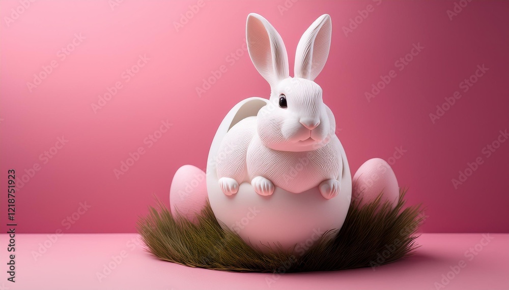 Obraz premium easter bunny with eggs