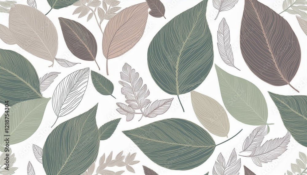 seamless leaves pattern endless texture background , graph resource seamless leaves pattern endless texture background , graph resource