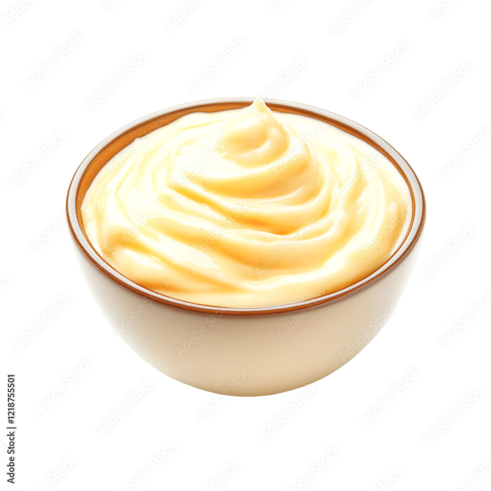 Creamy yellow sauce in a bowl swirl texture food photography Creamy yellow sauce in a bowl swirl texture food photography