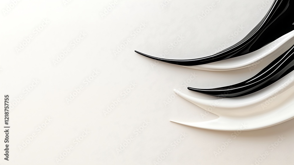Abstract Black and White Wave Background Design Abstract Black and White Wave Background Design