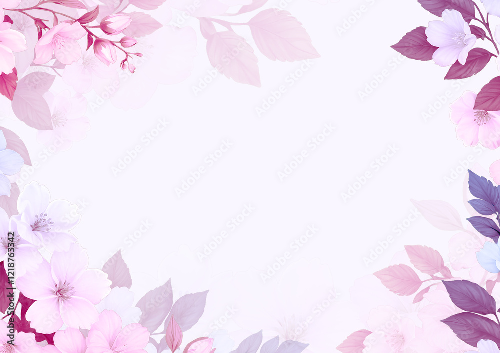 Obraz premium pink flower frame