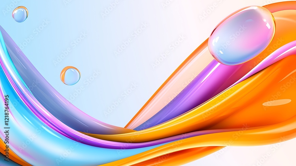 Abstract Fluid Wave Background with Vibrant Colors Abstract Fluid Wave Background with Vibrant Colors
