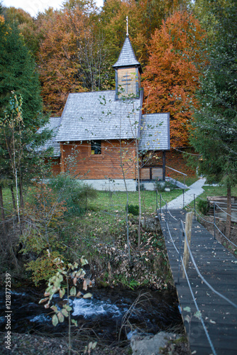 old mill in autumn