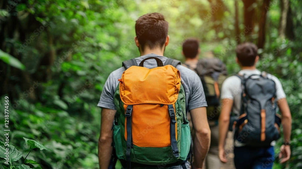 Adventurous travelers exploring lush jungle trails nature gigapixel standard scale outdoor group dynamics Adventurous travelers exploring lush jungle trails nature gigapixel standard scale outdoor group dynamics