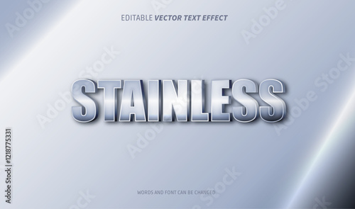 stainless editable text effect