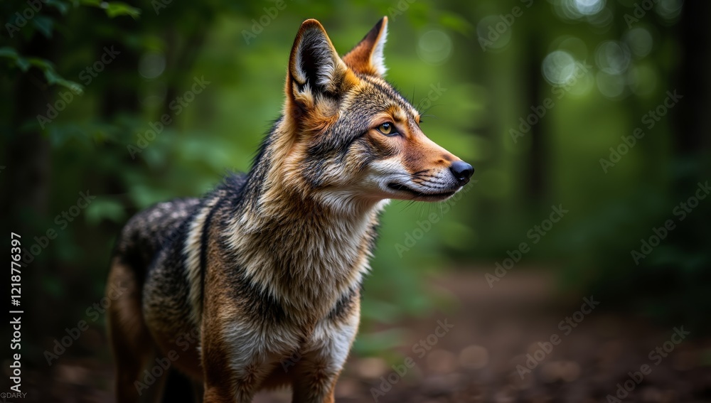 Fototapeta premium Coyote in forest wildlife photography