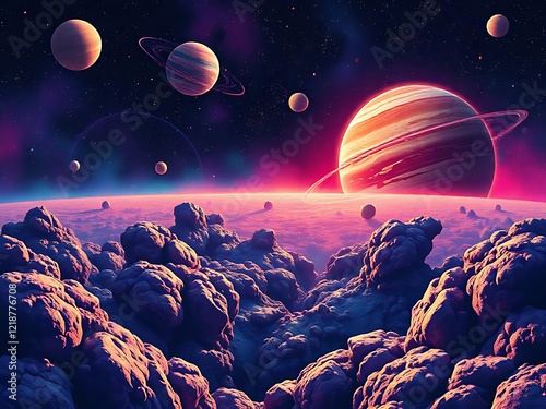 ufo over the planet