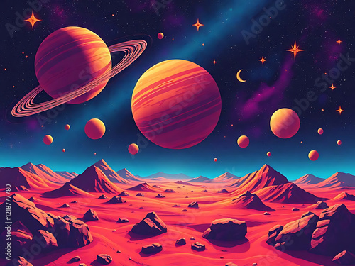 alien planet in space