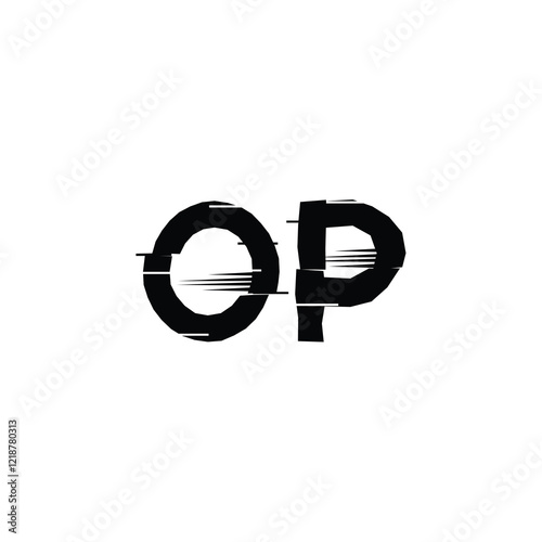 Free Download OP monogram logo design letter text name symbol monochrome logotype alphabet character simple logo - GFXLoad