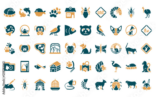 50 linear american football icon pack. vector thin line football helmet, baggage scale, poo, elk, cheetah,  , cougar icons suitable for apps and websites ui designs.