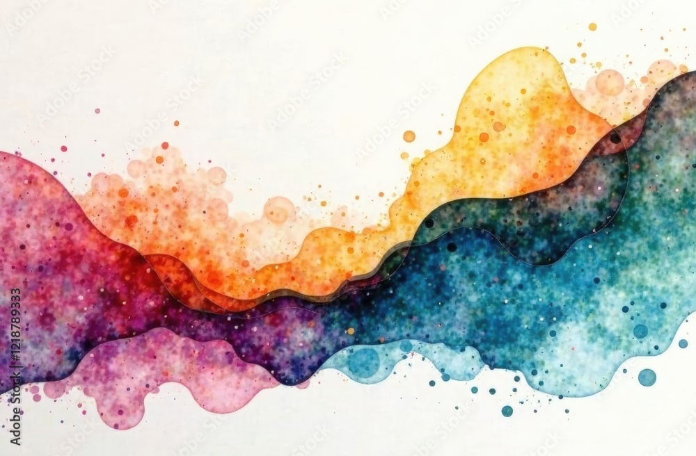 Obraz premium Autumn watercolor Japanese paper background