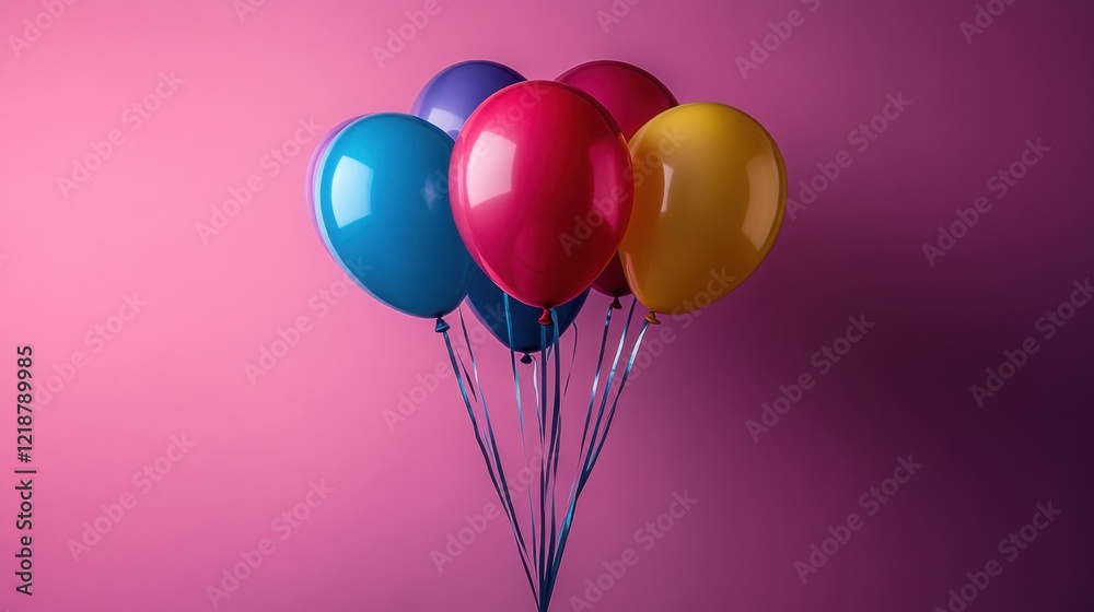 Bright Balloons Floating in Harmony, Symbolizing Joy and Celebration Bright Balloons Floating in Harmony, Symbolizing Joy and Celebration