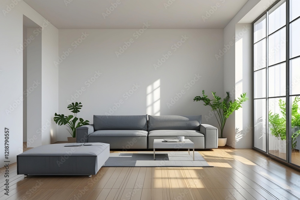 Fototapeta premium modern living room with sofa