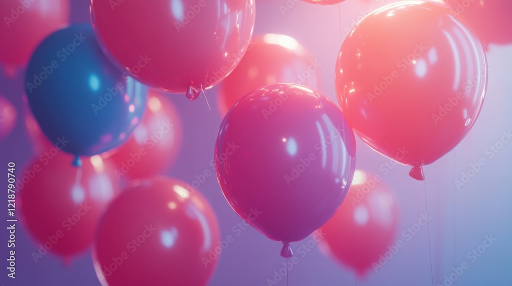 Bright balloons floating in mid-air, radiating joy and vibrant energy. Bright balloons floating in mid-air, radiating joy and vibrant energy.