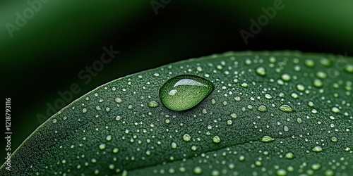 Dewdrop on a Leaf:  A singl...