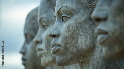 Symbolic statue of equality and empowerment for Black History Month: Black History Month