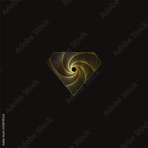 Premium Vector Luxury Diamond logo design concept