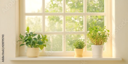 Sunlit Windowsill: Three po...