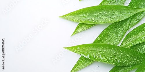 Dew-Kissed Green Leaves: A ...