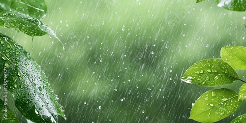 Rain-Kissed Foliage: Fresh,...