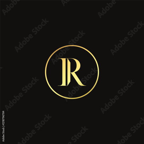 Luxury vector letter R logo design concept