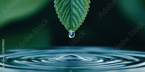 Tranquil Water Drop: A sing...