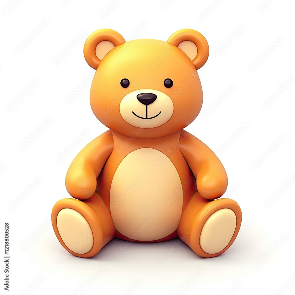 An isometric depiction of a teddy bear An isometric depiction of a teddy bear