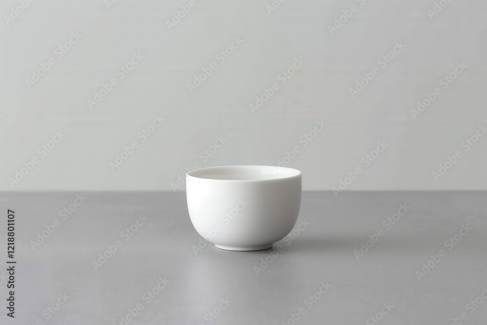 A simple, elegant white bowl sits on a smooth gray surface, showcasing minimalistic design and modern aesthetics. A simple, elegant white bowl sits on a smooth gray surface, showcasing minimalistic design and modern aesthetics.