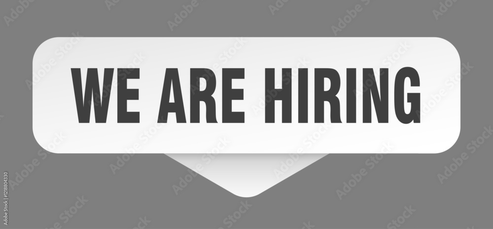 we are hiring sticker. we are hiring sign isolated on gray background we are hiring sticker. we are hiring sign isolated on gray background
