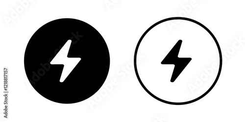 Thunder icon Circle flash electric Charge, Bolt, simple Design, vector illustration Free Download Thunder icon Circle flash electric Charge, Bolt, simple Design, vector illustration - GFXLoad