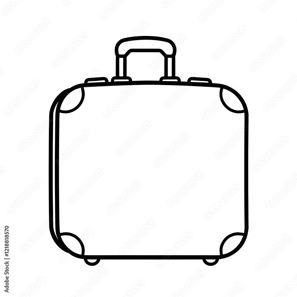 Travel suitcase illustration icon, black silhouette vector Travel suitcase illustration icon, black silhouette vector