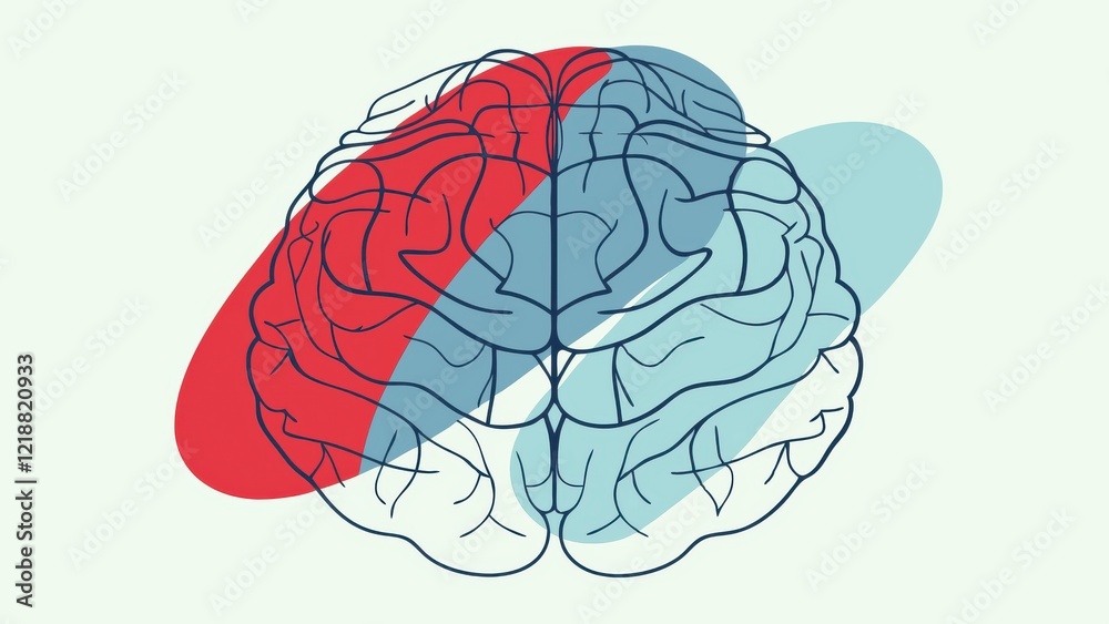 Fototapeta premium Cognitive performance optimization through mental agility practices, enhancing sharpness and brain efficiency