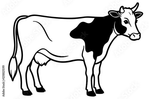  Cow icon design line art vector illustration