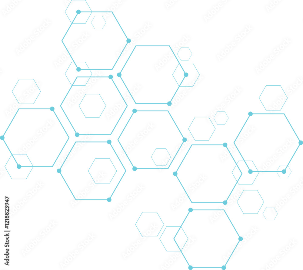Blue hexagon concept design abstract technology background Blue hexagon concept design abstract technology background