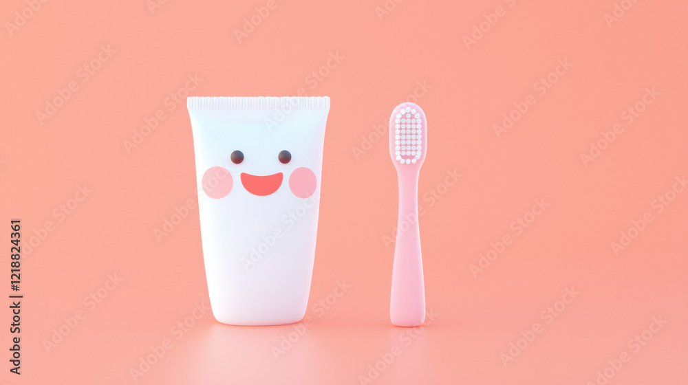 Toothbrush Time, A colorful illustration of a toothbrush and toothpaste smiling together, highlighting dental care in a cheerful and engaging manner. Toothbrush Time, A colorful illustration of a toothbrush and toothpaste smiling together, highlighting dental care in a cheerful and engaging manner.