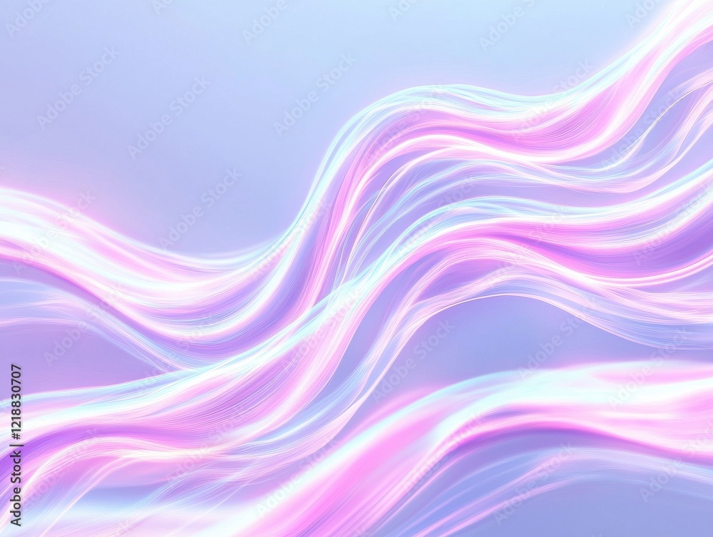 Naklejka premium Calming wave effect of smooth pastel light streaks abstract background graphic design serene environment elegant viewpoint