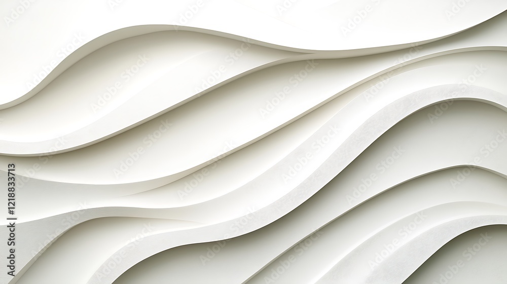 Obraz premium Abstract White Architectural Wave Design