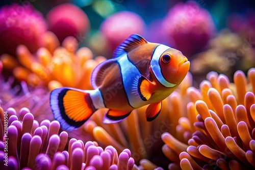 Australian Coral Reef Clownfish Tank Bokeh photo