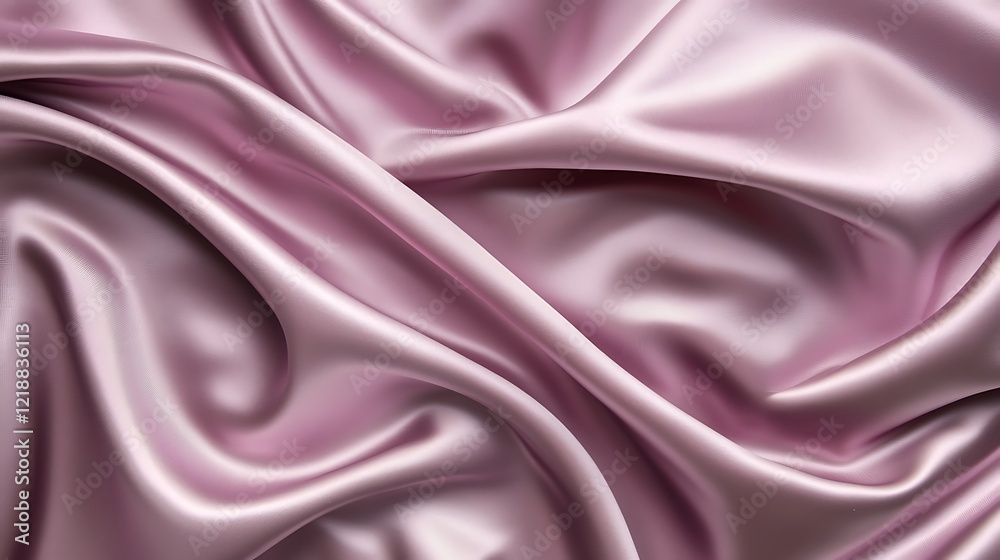 Fototapeta premium Draped Pink Silk Fabric Shows Soft Texture