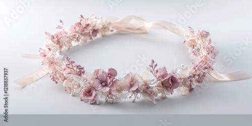 Delicate Floral Crown: A Touch of Elegance for Weddings and Special Occasions photo